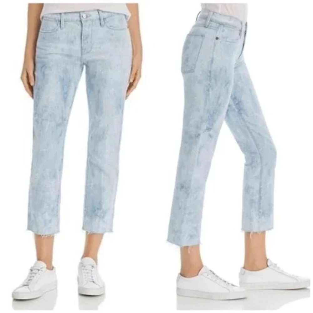Frame Denim | Le High Straight Blue Washed Pattern Size 25